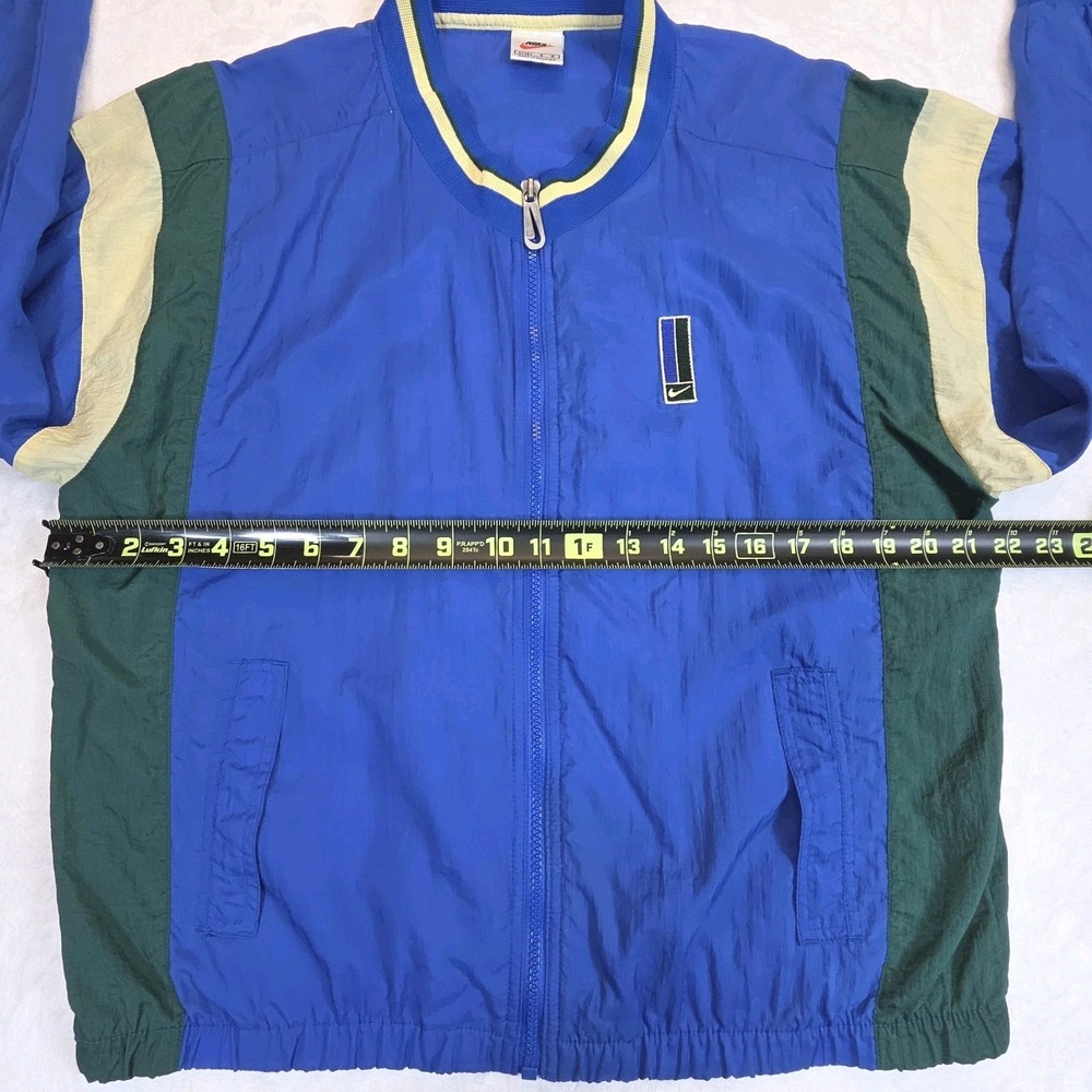 Vintage Nike Windbreaker ColorBlock Zip Long Sleeve Malaysia Blue Size Large 14 - Picture 10 of 12